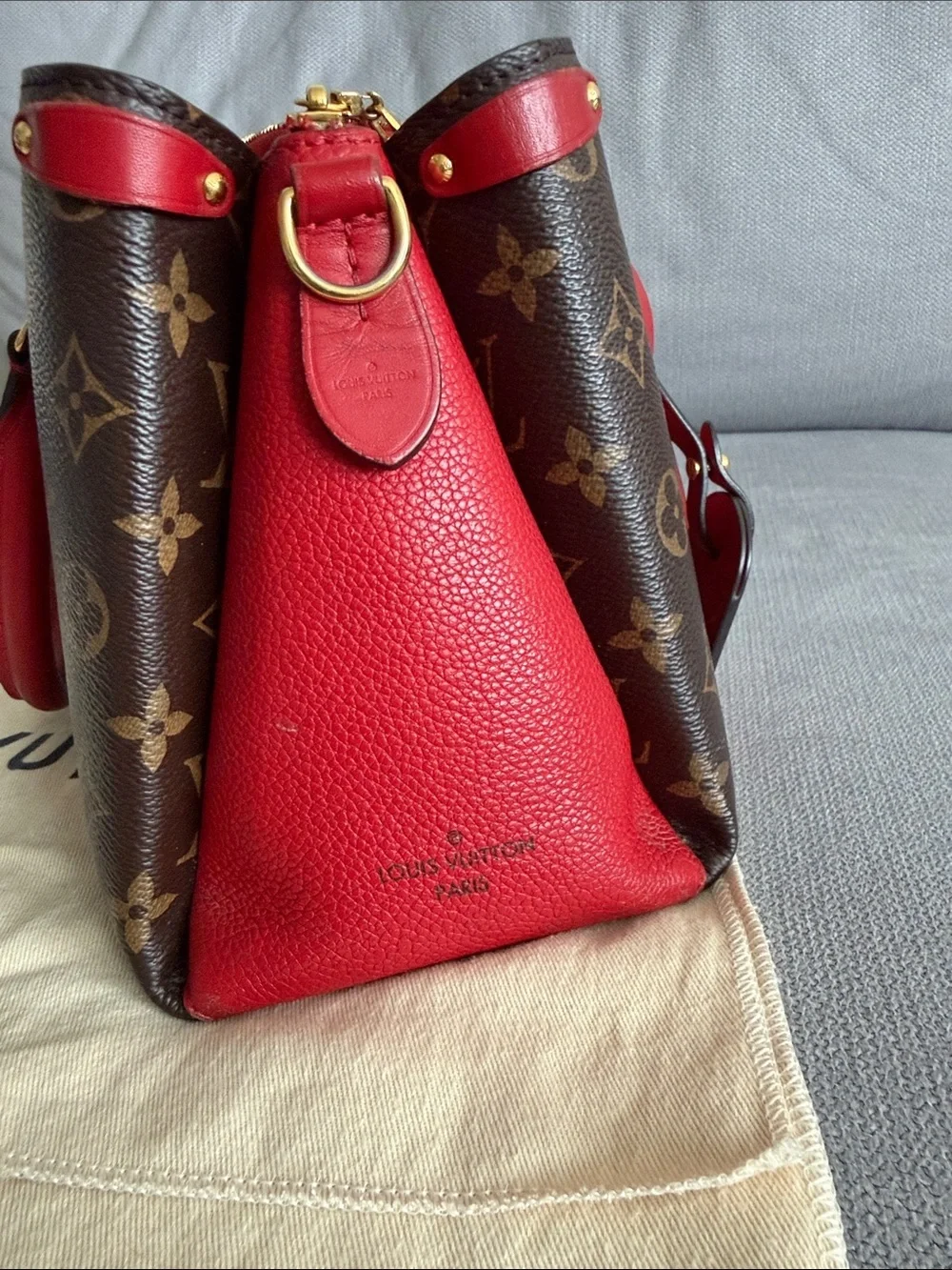 Louis Vuitton Small Soufflot Tote Monogram Canvas with Leather